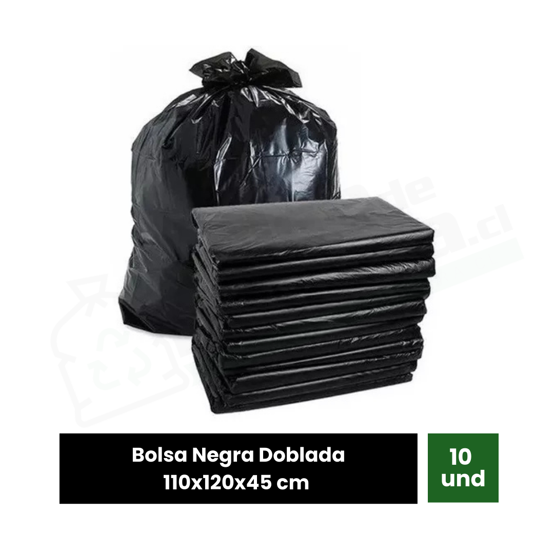 Bolsa de basura Gruesa Doblada 110x130x50 (10 und)